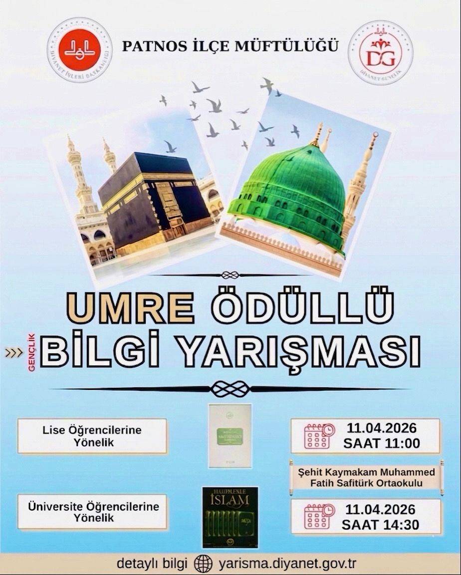 Patnos’ta Umre Ödüllü Bilgi Yarışması Düzenlenecek